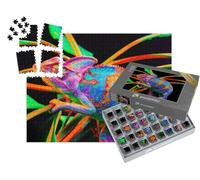 puzzleYOU : Smart Sorted® | Puzzle Photo 1000 pièces « Lézard caméléon sur Les Feuilles Vertes »