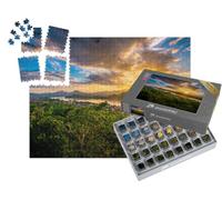 puzzleYOU : Smart Sorted® | Puzzle Photo 1000 pièces « L'heure Bleue au Mont Phousi, Luang Prabang, Laos »