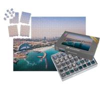 puzzleYOU : Smart Sorted® | Puzzle Photo 1000 pièces « L'hôtel de Luxe Burj Al Arab et la Ligne d'horizon du Port de Dubaï »