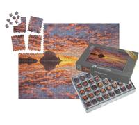 puzzleYOU : Smart Sorted® | Puzzle Photo 1000 pièces « L'île Mystique d'Es Vedra d'Ibiza au Coucher du Soleil, Espagne »