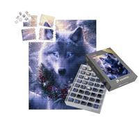 puzzleYOU : Smart Sorted® | Puzzle Photo 1000 pièces « Loup de Noël dans la forêt hivernale »