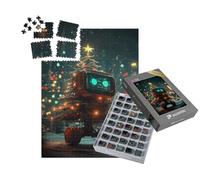 puzzleYOU : Smart Sorted® | Puzzle Photo 1000 pièces « Lueur des lumières du Robot Sapin de Noël »