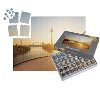 puzzleYOU : Smart Sorted® | Puzzle Photo 1000 pièces « Lumière du Matin sur Düsseldorf en Allemagne »