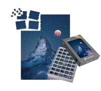 puzzleYOU : Smart Sorted® | Puzzle Photo 1000 pièces « Lune de Loup sanglante avec Cervin »
