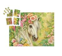 puzzleYOU : Smart Sorted® | Puzzle Photo 1000 pièces « Magie du Cheval dans Le Jardin Fleuri »