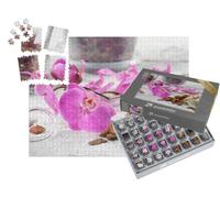 puzzleYOU : Smart Sorted® | Puzzle Photo 1000 pièces « Magnifique Composition, au Centre Une orchidée Violette »