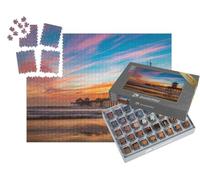 puzzleYOU : Smart Sorted® | Puzzle Photo 1000 pièces « Magnifique Coucher de Soleil sur la jetée de Huntington Beach, Californie »