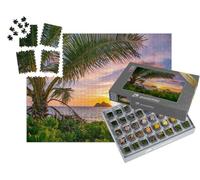 puzzleYOU : Smart Sorted® | Puzzle Photo 1000 pièces « Magnifique Lever de Soleil Tropical sur la Plage de Lanikai, Oahu, Hawaï »