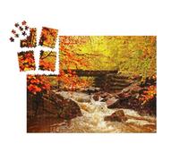 puzzleYOU : Smart Sorted® | Puzzle Photo 1000 pièces « Magnifique Paysage d'automne au Bord d'un ruisseau dans la forêt »