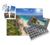 puzzleYOU : Smart Sorted® | Puzzle Photo 1000 pièces « Magnifique Plage de Tulum sur la mer des Caraïbes, Mexique »