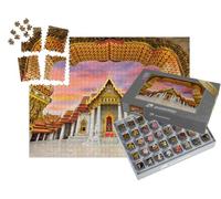 puzzleYOU : Smart Sorted® | Puzzle Photo 1000 pièces « Magnifique Temple de marbre à Bangkok, Thaïlande »