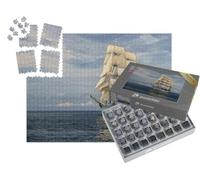 puzzleYOU : Smart Sorted® | Puzzle Photo 1000 pièces « Magnifique voilier Toutes voiles Dehors »