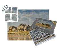 puzzleYOU : Smart Sorted® | Puzzle Photo 1000 pièces « Maison pittoresque Entre Les rochers, Bretagne, France »