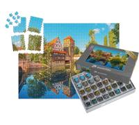 puzzleYOU : Smart Sorted® | Puzzle Photo 1000 pièces « Maisons à colombages au Bord de la Pegnitz, Nuremberg, Allemagne »