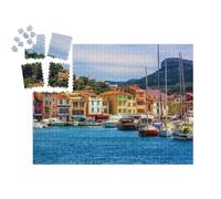 puzzleYOU : Smart Sorted® | Puzzle Photo 1000 pièces « Maisons colorées : emblème de Cassis près de Marseille, Provence, France »