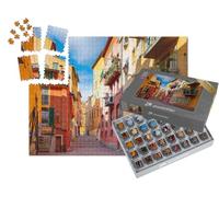 puzzleYOU : Smart Sorted® | Puzzle Photo 1000 pièces « Maisons historiques dans la Vieille Ville de Nice, Riviera française, Cote d'Azur, France »