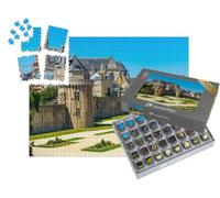 puzzleYOU : Smart Sorted® | Puzzle Photo 1000 pièces « Maisons médiévales sur Les Anciens remparts de Vannes. La Bretagne. France »