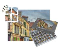 puzzleYOU : Smart Sorted® | Puzzle Photo 1000 pièces « Maisons Traditionnelles dans Une Rue de Troyes - France, Aube »