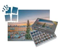 puzzleYOU : Smart Sorted® | Puzzle Photo 1000 pièces « Marché de Noël de la Place du Sénat, Helsinki, Finlande »