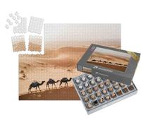 puzzleYOU : Smart Sorted® | Puzzle Photo 1000 pièces « Maroc : Caravane de chameaux dans Le Sahara, Le Plus Grand et Le Plus Chaud désert du Monde »