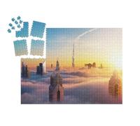 puzzleYOU : Smart Sorted® | Puzzle Photo 1000 pièces « Mer de Nuages au Coucher du Soleil près de Dubaï, Émirats Arabes Unis »