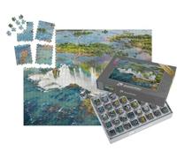 puzzleYOU : Smart Sorted® | Puzzle Photo 1000 pièces « Merveilles Naturelles : Les Chutes d'Iguazu Vues d'hélicoptère, Brésil »
