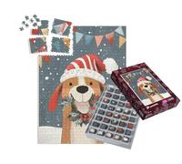 puzzleYOU : Smart Sorted® | Puzzle Photo 1000 pièces « Mignon Chien en Tenue d'hiver »