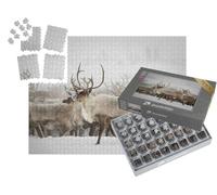 puzzleYOU : Smart Sorted® | Puzzle Photo 1000 pièces « Migration des Rennes vers Les Zones de Reproduction »