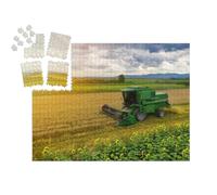 puzzleYOU : Smart Sorted® | Puzzle Photo 1000 pièces « Moissonneuse-batteuse au Travail dans Un Champ de blé »