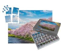 puzzleYOU : Smart Sorted® | Puzzle Photo 1000 pièces « Mont Fuji, au Premier Plan Sakura, la Fleur de Cerisier Japonaise »
