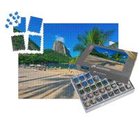 puzzleYOU : Smart Sorted® | Puzzle Photo 1000 pièces « Montagne du Pain de Sucre et Plage de Vermelha, Rio de Janeiro, Brésil »
