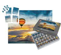 puzzleYOU : Smart Sorted® | Puzzle Photo 1000 pièces « Montgolfière au-Dessus de la mer au Coucher du Soleil »
