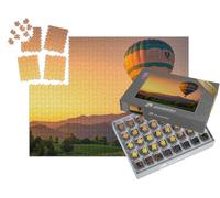 puzzleYOU : Smart Sorted® | Puzzle Photo 1000 pièces « Montgolfière dans Un Paysage Magnifique au Coucher du Soleil »