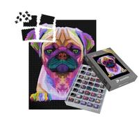 puzzleYOU : Smart Sorted® | Puzzle Photo 1000 pièces « Mops Mignon de Style Pop Art »