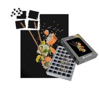 puzzleYOU : Smart Sorted® | Puzzle Photo 1000 pièces « Morceaux de Sushi Entre Les Baguettes »