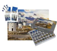 puzzleYOU : Smart Sorted® | Puzzle Photo 1000 pièces « Moulins à Vent de Don Quichotte, Cosuegra, Espagne »
