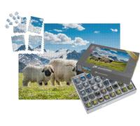 puzzleYOU : Smart Sorted® | Puzzle Photo 1000 pièces « Moutons à Nez Noir du Valais au col du Nufenen en Valais »