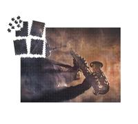 puzzleYOU : Smart Sorted® | Puzzle Photo 1000 pièces « Musicien de Jazz avec Son Saxophone »