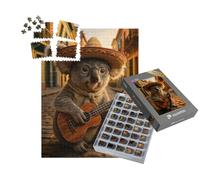 puzzleYOU : Smart Sorted® | Puzzle Photo 1000 pièces « Musique de Rue : Koala avec Guitare »