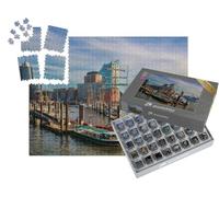 puzzleYOU : Smart Sorted® | Puzzle Photo 1000 pièces « Navires et Bateaux dans Le Port de Hambourg, Allemagne »