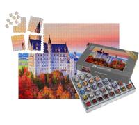 puzzleYOU : Smart Sorted® | Puzzle Photo 1000 pièces « Neuschwanstein, Le château de Conte de fées du Roi Louis II de Bavière »