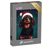 puzzleYOU : Smart Sorted® | Puzzle Photo 1000 pièces « Noël avec Bobby Le Teckel »