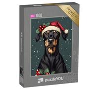puzzleYOU : Smart Sorted® | Puzzle Photo 1000 pièces « Noël avec Le Doberman Apollon »