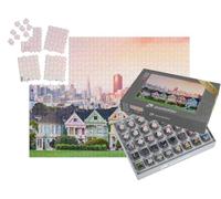 puzzleYOU : Smart Sorted® | Puzzle Photo 1000 pièces « Painted Ladies Devant la Ligne d'horizon de San Francisco Le Soir »