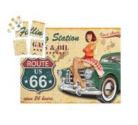 puzzleYOU : Smart Sorted® | Puzzle Photo 1000 pièces « Panneau de Station-Service rétro de la Route 66 »
