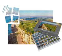 puzzleYOU : Smart Sorted® | Puzzle Photo 1000 pièces « Panorama aérien de la côte avec Les falaises de Craie à Etretat - Normandie, France »