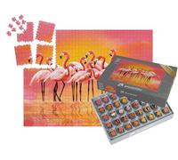 puzzleYOU : Smart Sorted® | Puzzle Photo 1000 pièces « Panorama de Flamants Roses »