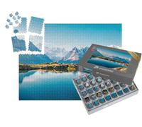 puzzleYOU : Smart Sorted® | Puzzle Photo 1000 pièces « Panorama Estival coloré du Lac Blanc avec Le Mont Blanc »