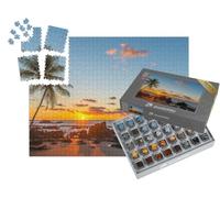puzzleYOU : Smart Sorted® | Puzzle Photo 1000 pièces « Paradis de la Plage au Coucher du Soleil sur l'océan Pacifique, Costa Rica »