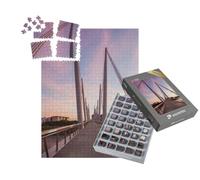 puzzleYOU : Smart Sorted® | Puzzle Photo 1000 pièces « Passerelle à Dunkerque au Coucher du Soleil. Dunkerque, Hauts-de-France, France. »